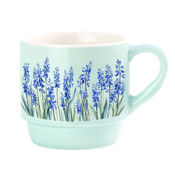 Stohovatelný porcelánový hrnek s potiskem Modřenec 