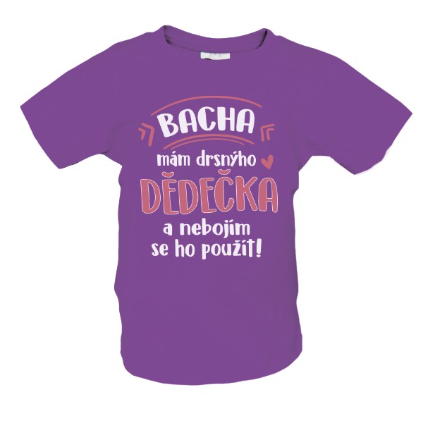 Tričko s potiskem Drsný dědeček - pro holky