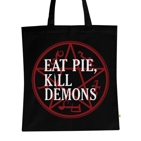 BIO Shopping Bag s potiskem Eat pie, kill demons