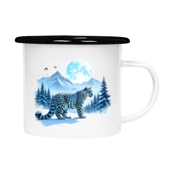 Plecháček - smaltový lem s potiskem Irbis 