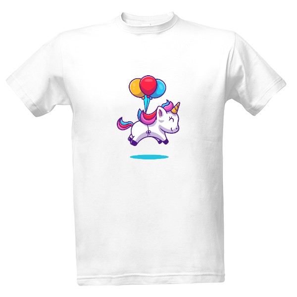 Tričko s potiskem Jednorožec balonky 2