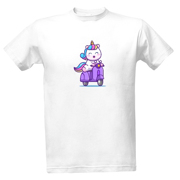 Tričko s potiskem Jednorožec moped
