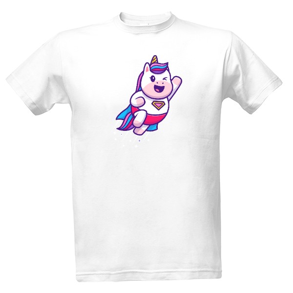 Tričko s potiskem Jednorožec Superman