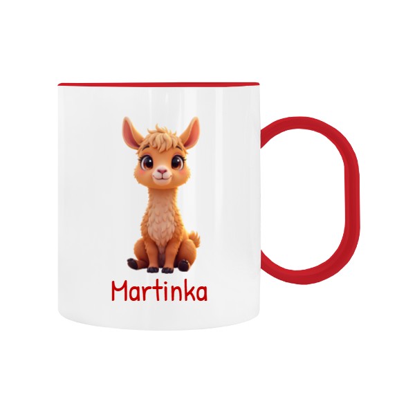 Detský hrnček plastový s potlačou Lamička se jménem