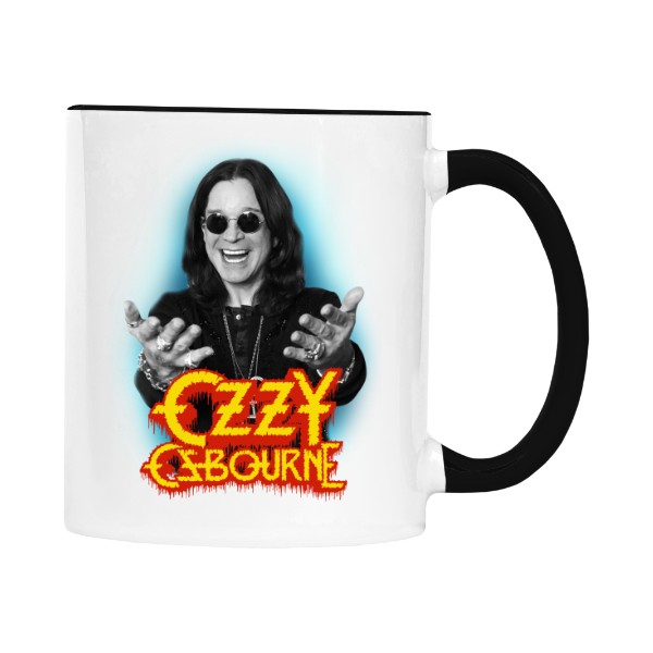 Hrnček malý farebný s potlačou Legenda Ozzy Ozbourne